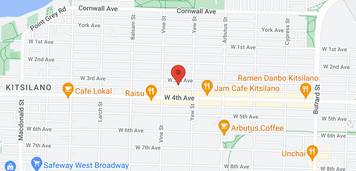 map of 305 2250 W 3RD AVENUE